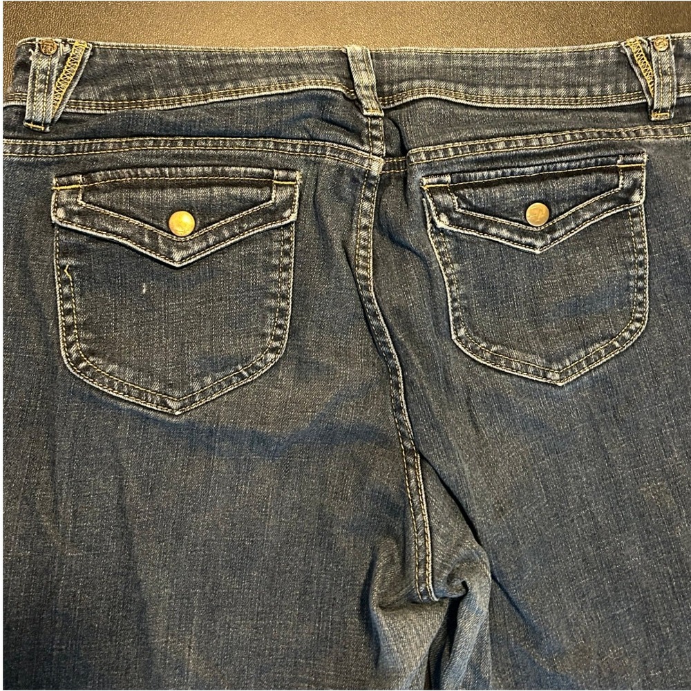 Simply Vera Vera Wang Dark Wash Bootcut Jeans Blue Mid Rise Size 14 1567 - Picture 5 of 11